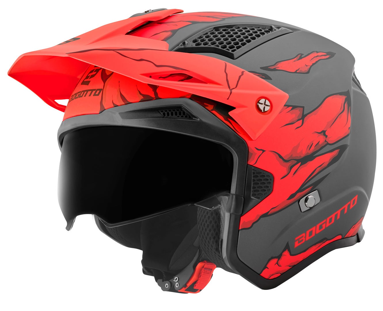 Bogotto Radic Skulash Casco rosso/nero L Figura 3