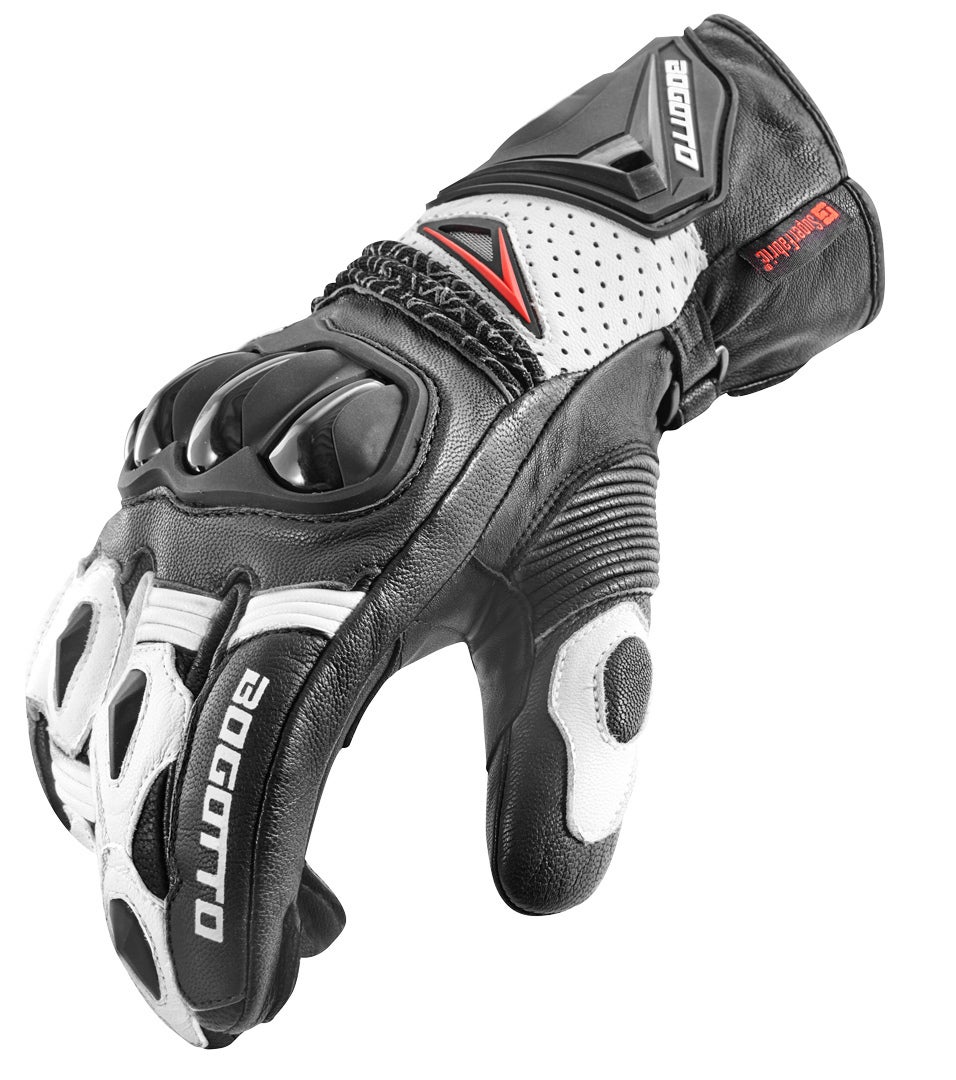 Bogotto Sugello perforerede motorcykelhandsker Sort/hvid L Figur 2