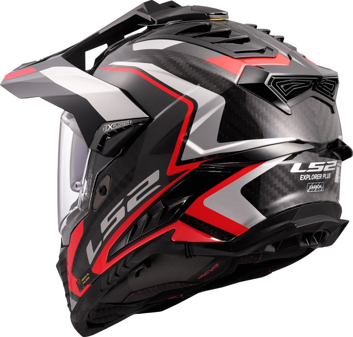 Side view of LS2 MX701 Explorer Carbon Frontier II Motocross Helmet