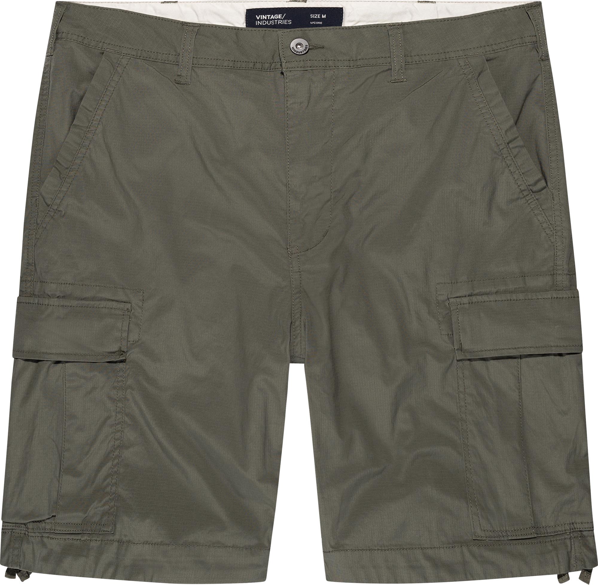 Vintage Industries Grid Cargo Shorts olive S Obrázok 1