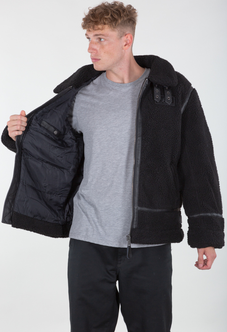 Alpha Industries B3 Teddy Sako černá L Obrázek 4