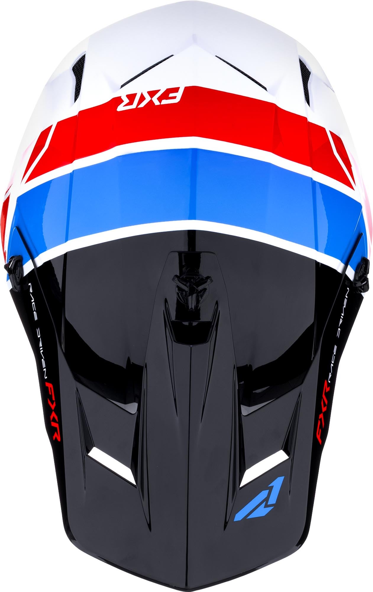 FXR Clutch Comp Motocross-kypärä musta/valkoinen/sininen/punainen 3XL Kuva 2