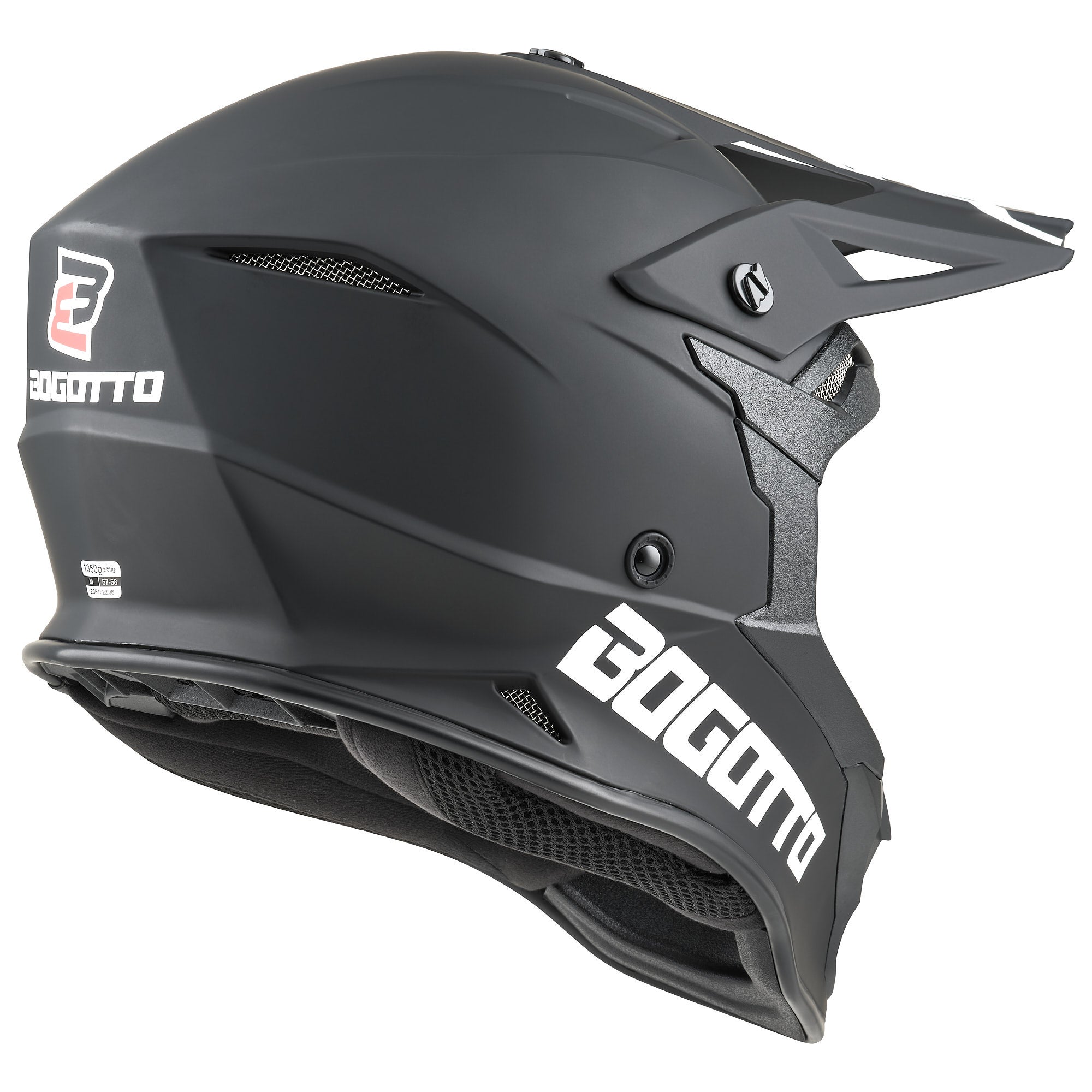 Bogotto H337 MX Motocross Helm schwarz matt S (55/56) Abbildung 3