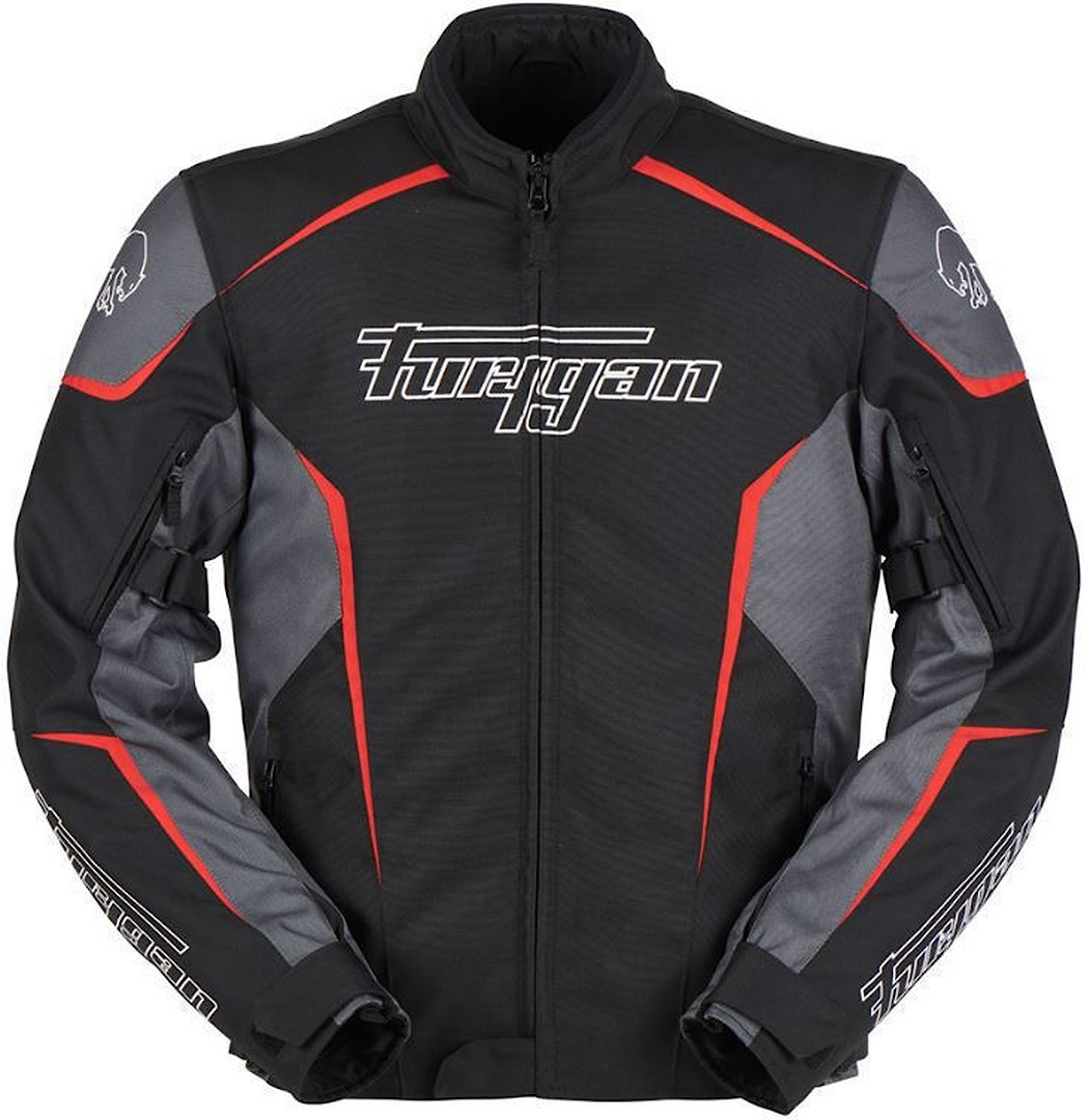 Furygan Yori Jachetă textilă impermeabilă pentru motociclete Negru/Gri/Roșu XXL Figura 1