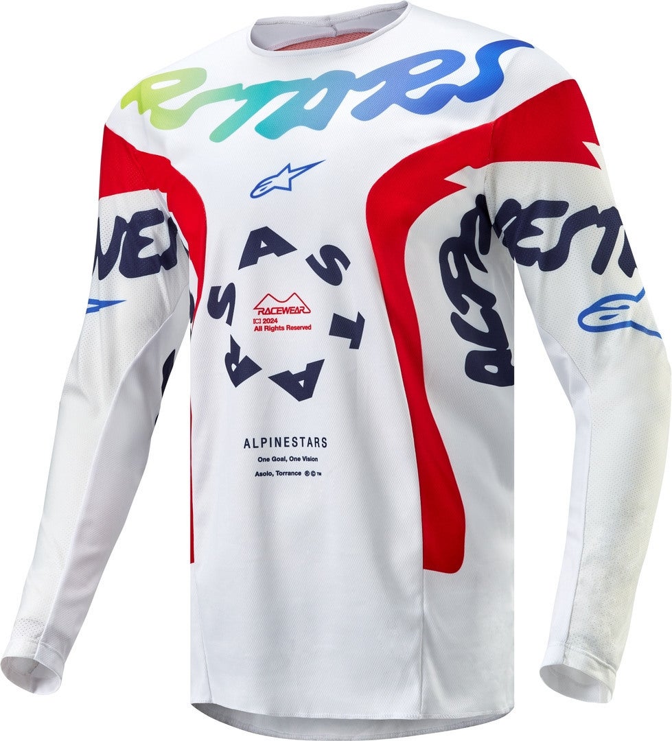 Alpinestars Racer Hana Motocross Jersey white/blue/red M Figure 1