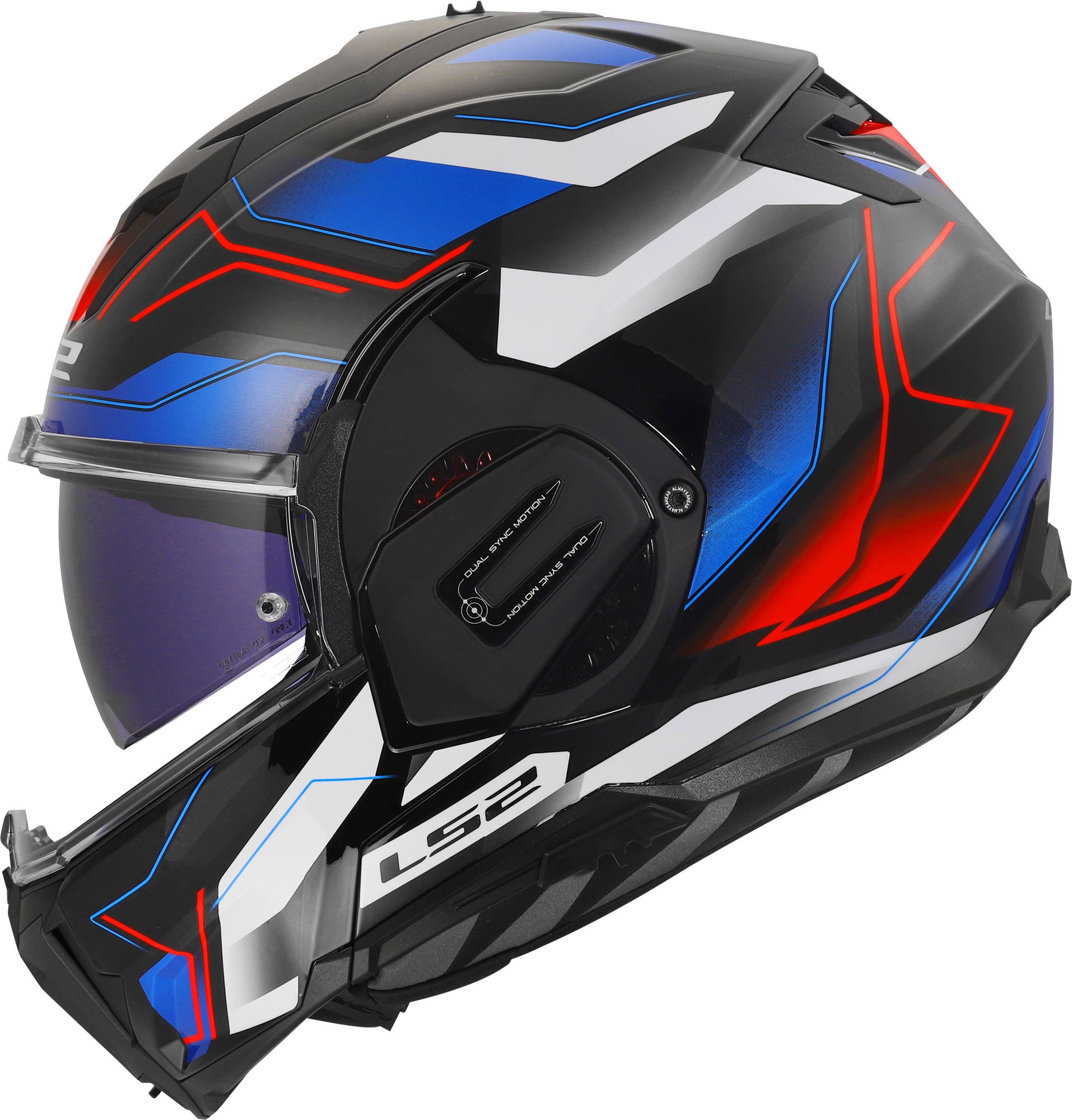 LS2 FF912 Valiant Gear Ervion Ķivere balts/zils/sarkans M (57/58) 1. attēls