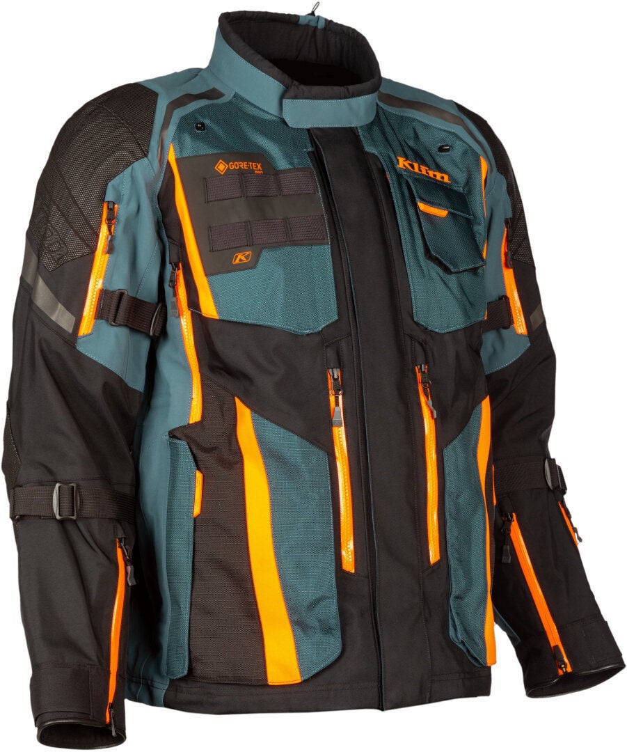 Klim Badlands Pro 2023 Motorcycle Textile Jacket black/blue/orange M Figure 3