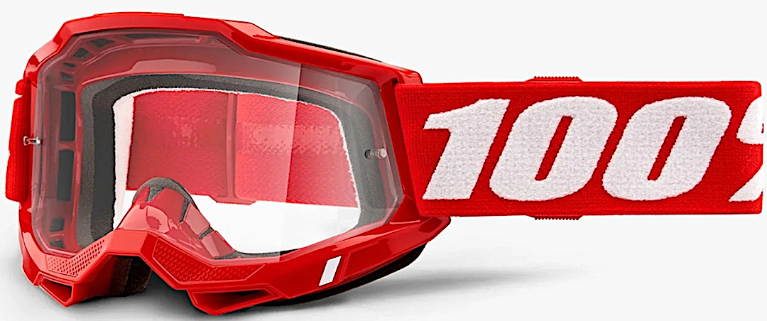 100% Accuri II OTG Essential Ochelari de motocross Roșu/Alb Figura 1