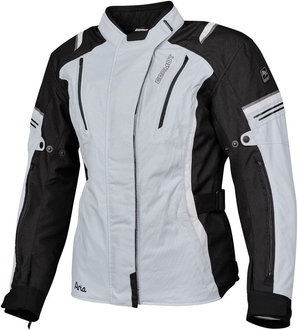 Germot Aria imperméable à l’eau dames moto textile veste Gris clair/Noir 48 Figure 1