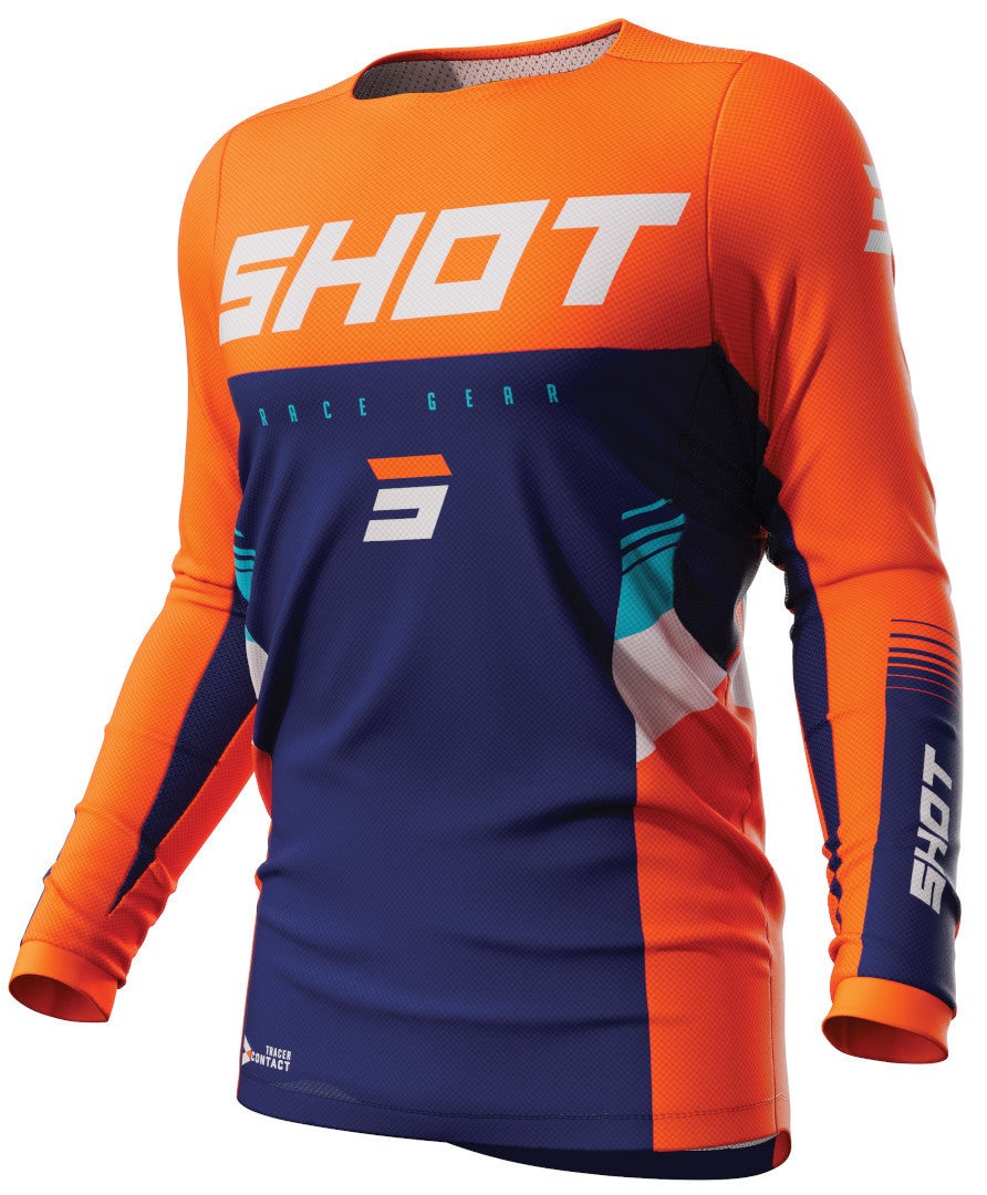Shot Contact Tracer Motocross trøje blå/orange XL Figur 1