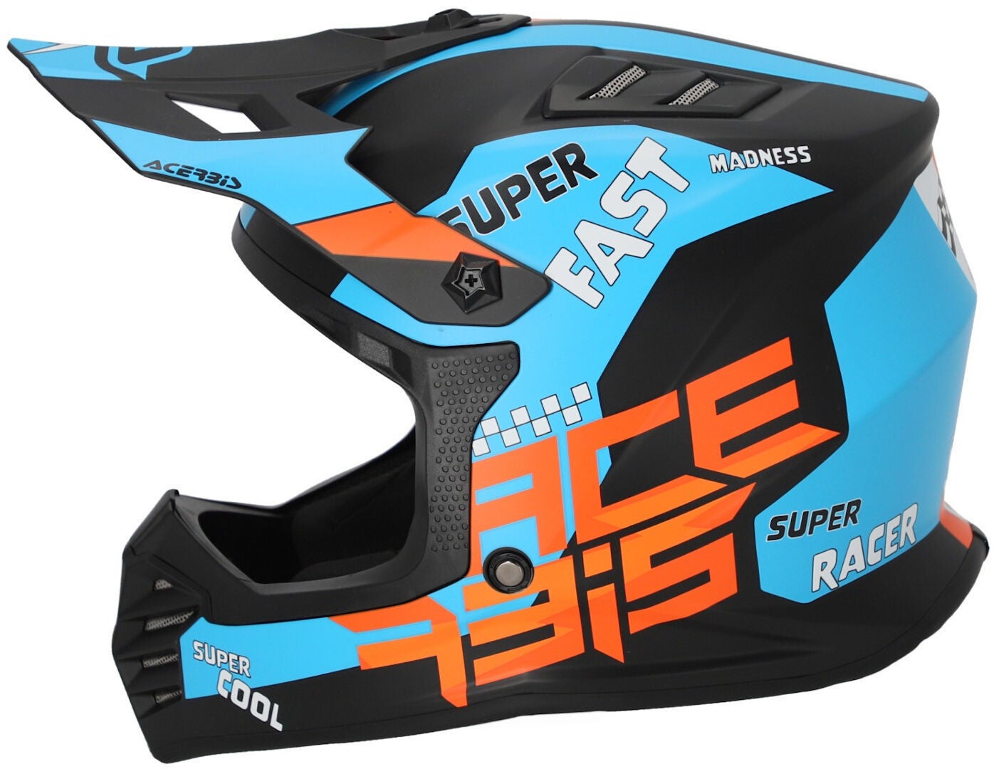 Acerbis Profile Casco da motocross per ragazzi nero opaco/arancione Y/S (49/50) Figura 3