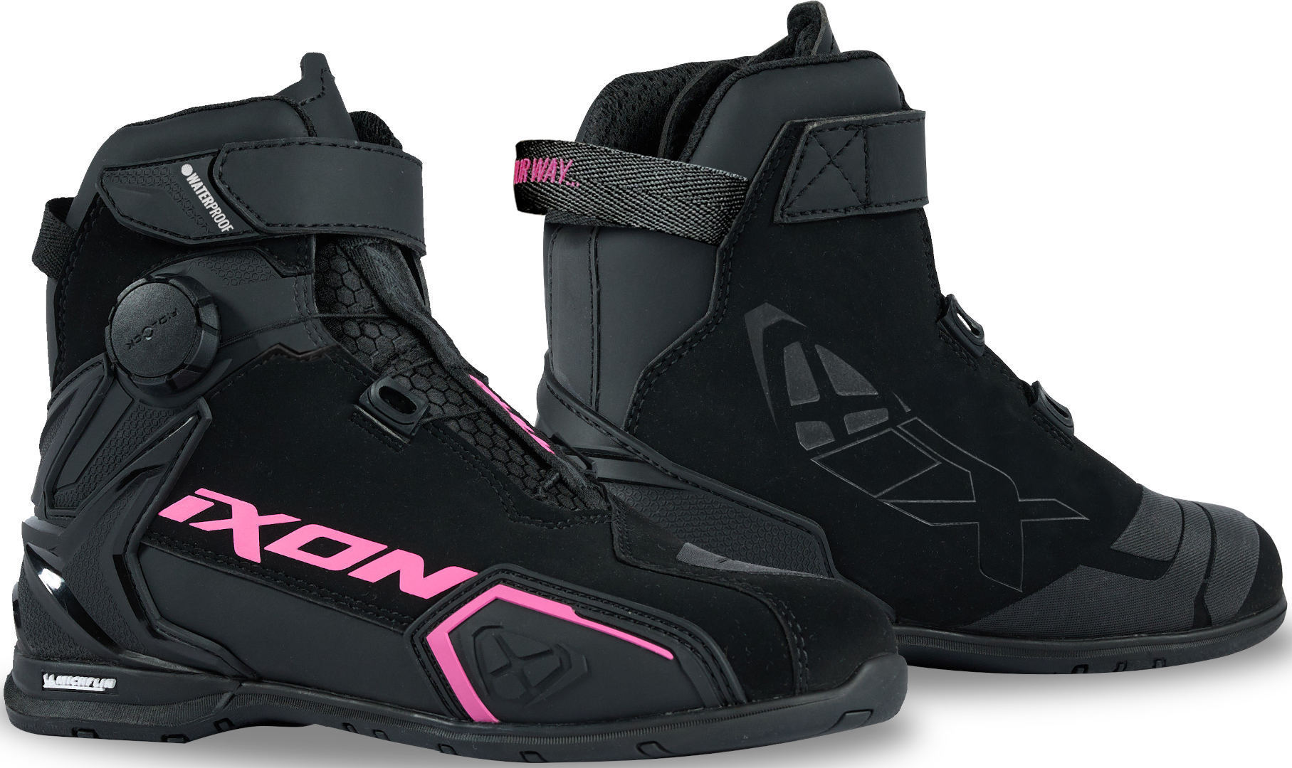 Ixon Bull 2 Vandtætte damer motorcykelsko sort/pink 41 Figur 1