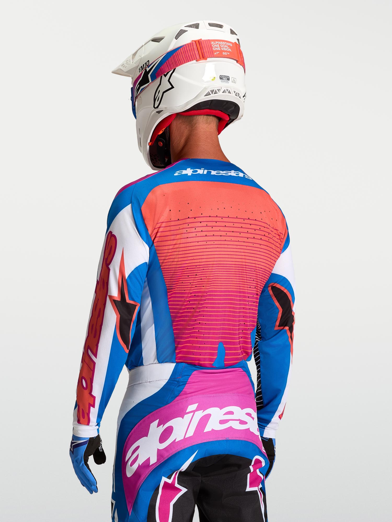 Alpinestars Techstar Maven Motocrosstrøje sort/hvid/blå/rød S Figur 9