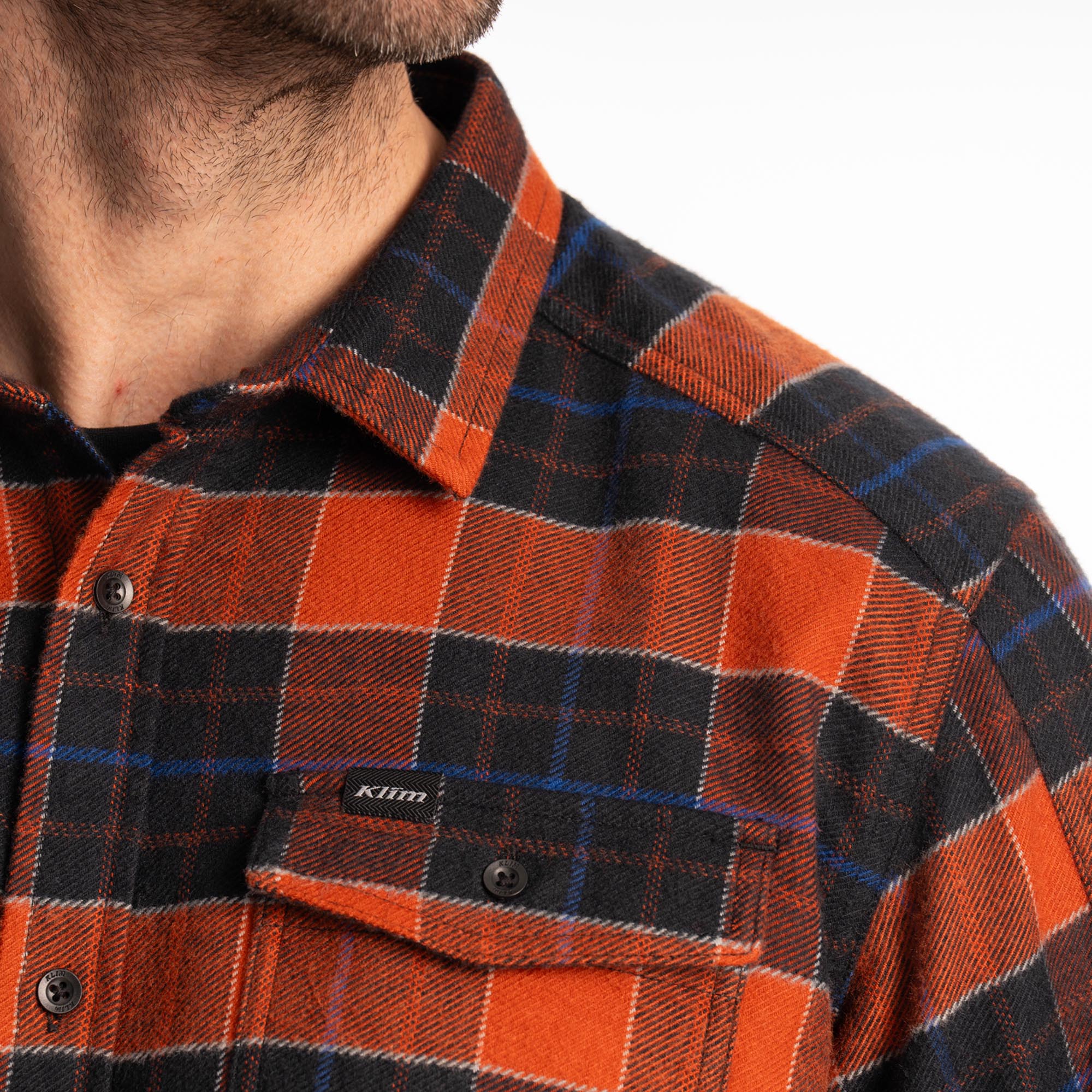 Klim Owen Flannel Shirt orange 3XL Figure 4