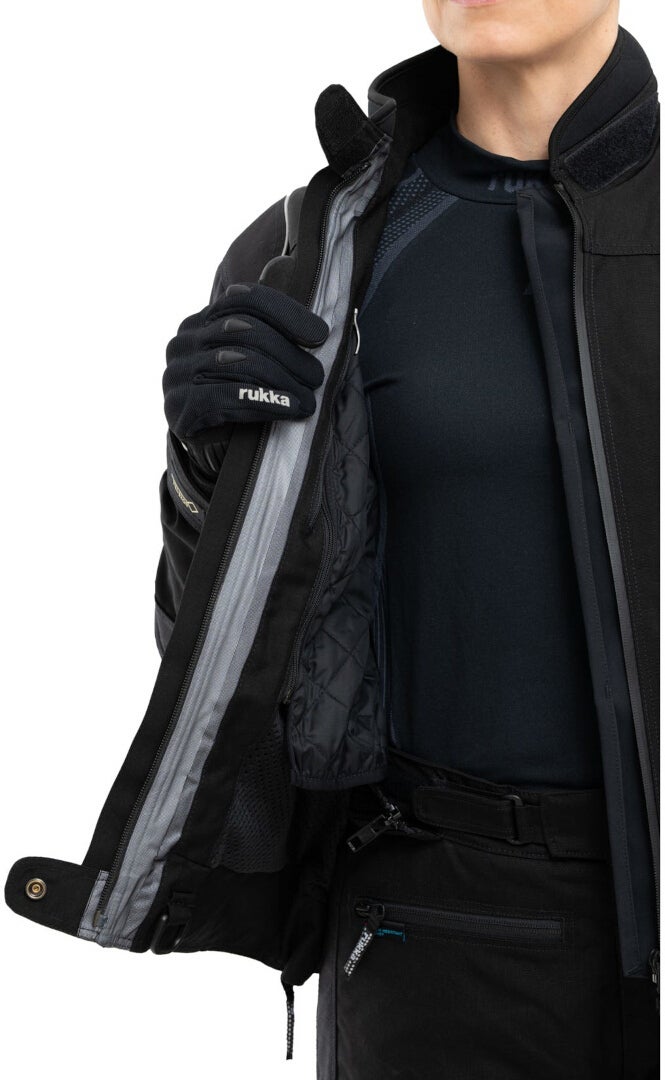 Rukka Traverina Giacca tessile moto da donna nero/argento 36 Figura 4