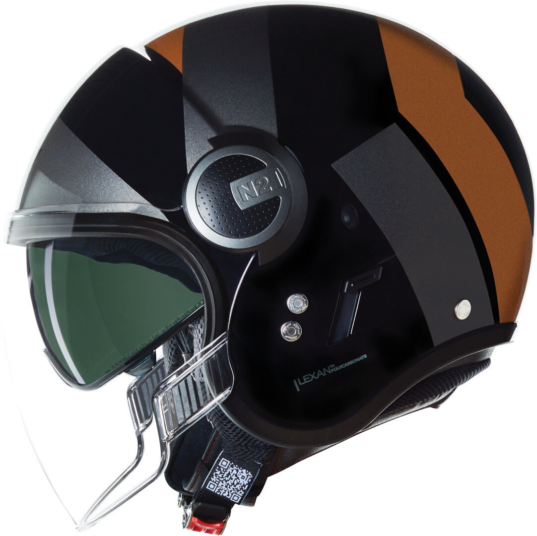 Nolan N21 Visor 06 Tangente Jet hjälm brun/svart/grå XXS (54) Figur 4