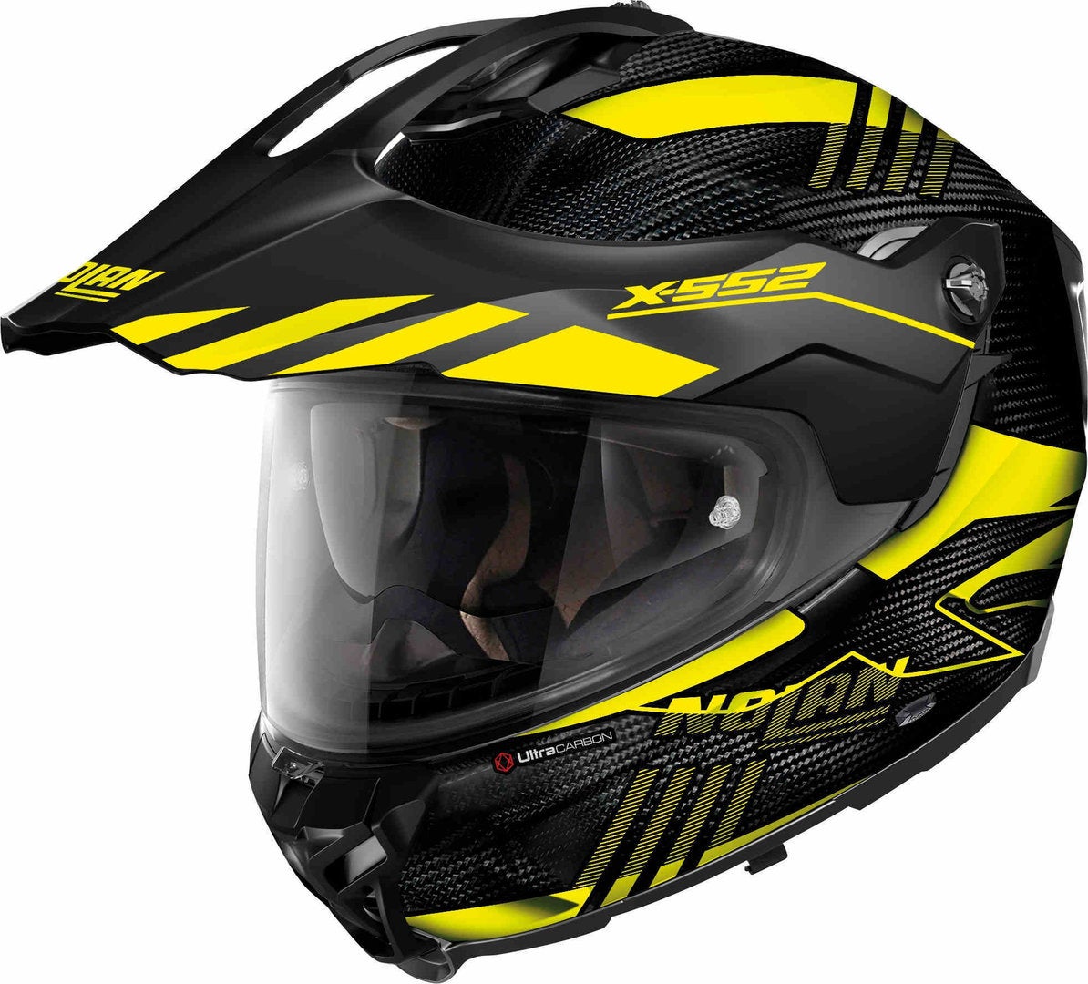 Nolan X-552 Ultra Carbon Wingsuit N-Com Hjelm sort mat/gul S (56) Figur 1