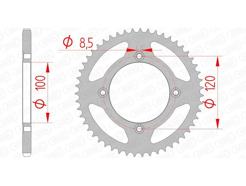 AFAM Chain Kit A420M 11/51 - Standard Rear Sprocket 38101 Figure 3