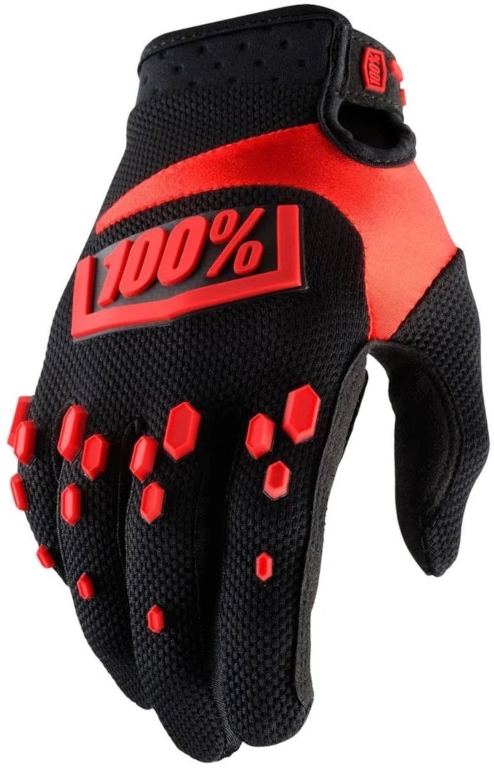 100% Airmatic Hexa Unge Motocross Handsker sort/rød L Figur 1