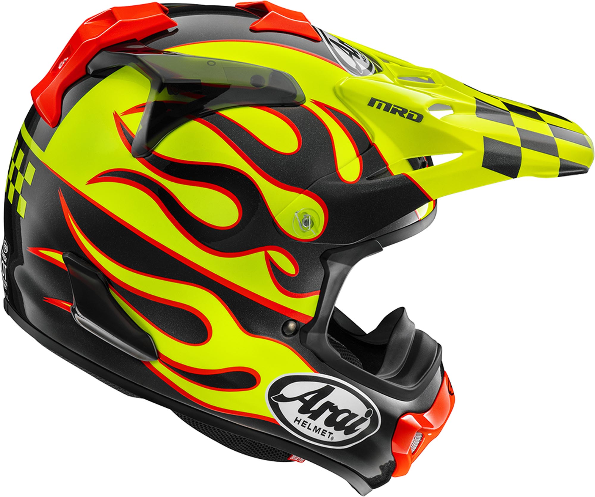 Arai MX-V Evo Flame Мотокроссовый шлем жёлтый М (57/58) Рисунок 2