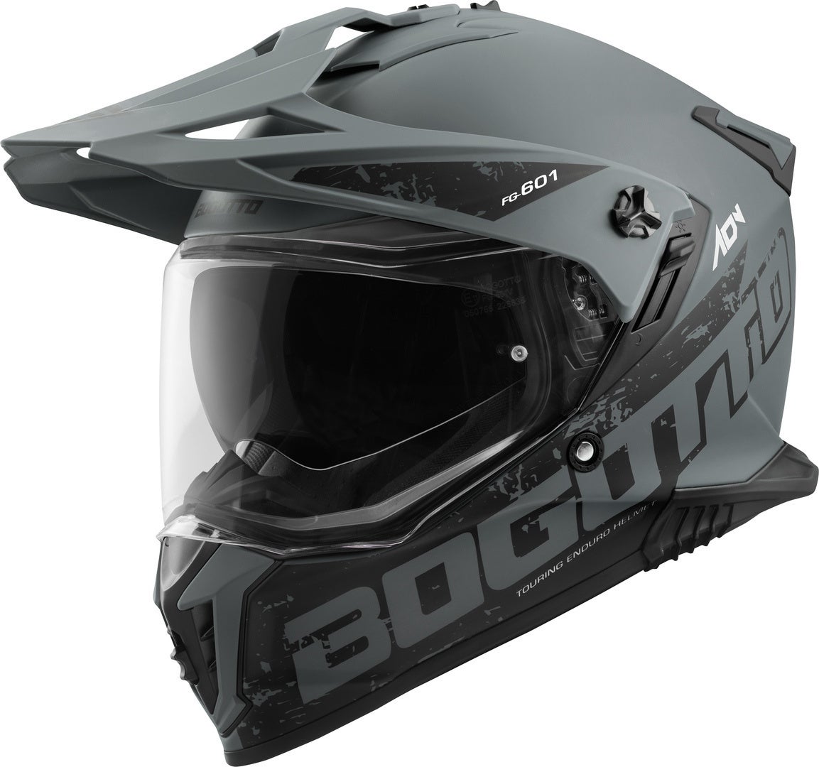 Side view of Bogotto FG-601 Duo Fiberglass Enduro Helmet