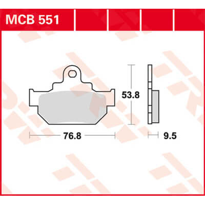 TRW Lucas Bremsbelag MCB551 Figura 1