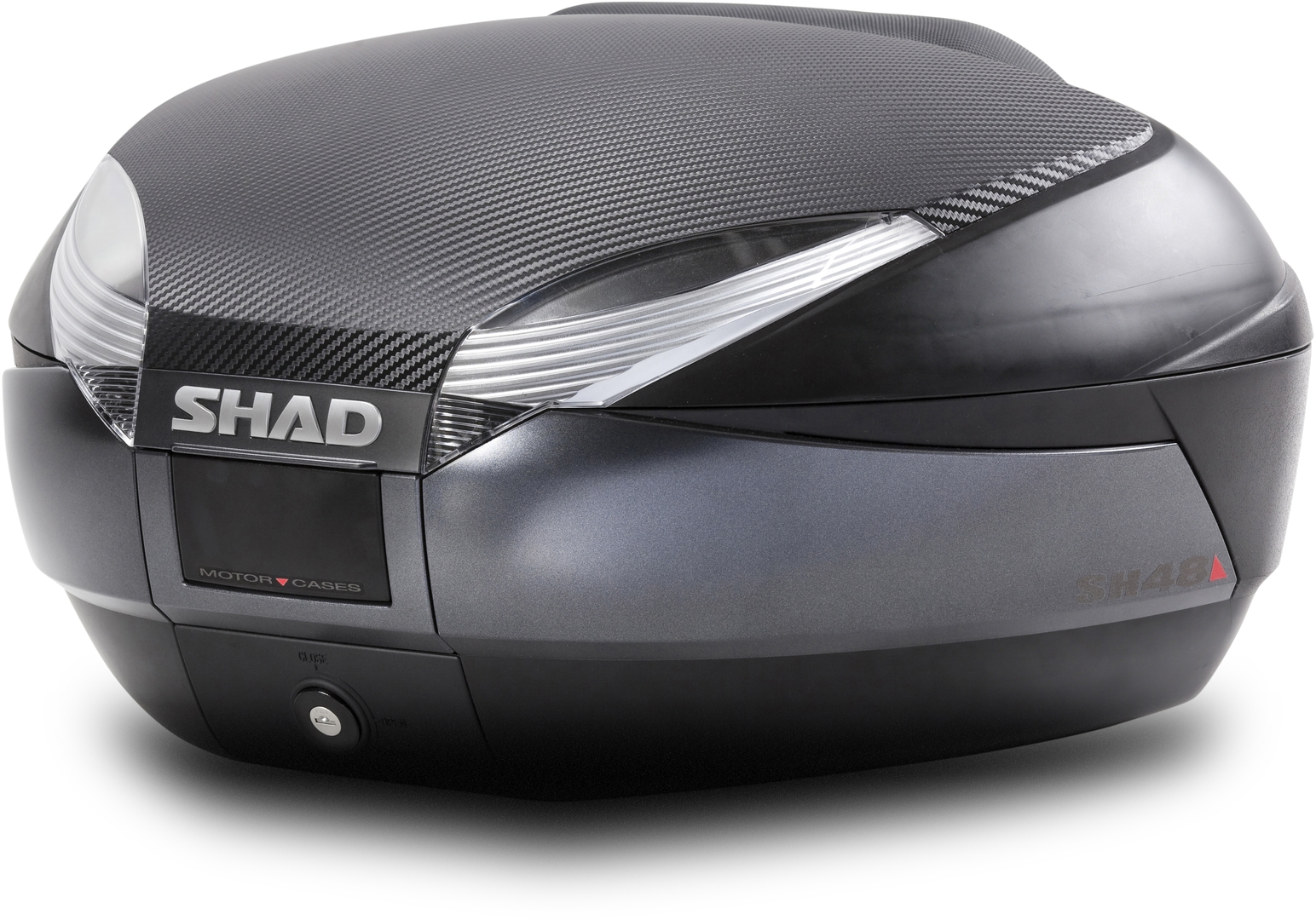 SHAD SH48 Dark Grey Set Topcase + Husă gri închis + Spătar Figura 4