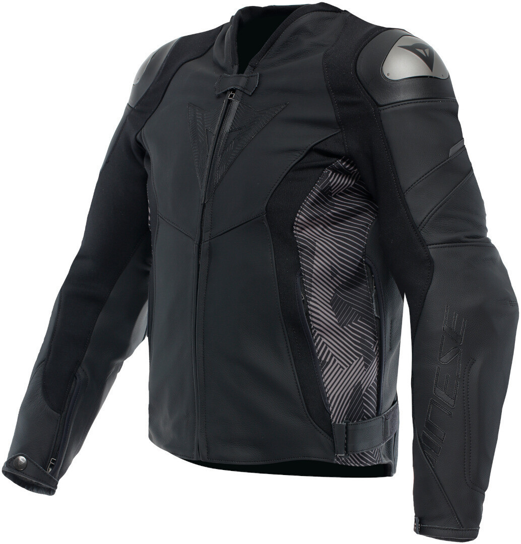 Dainese Avro 5 Motorcycle Leather Jacket black/grey 64 Figure 1