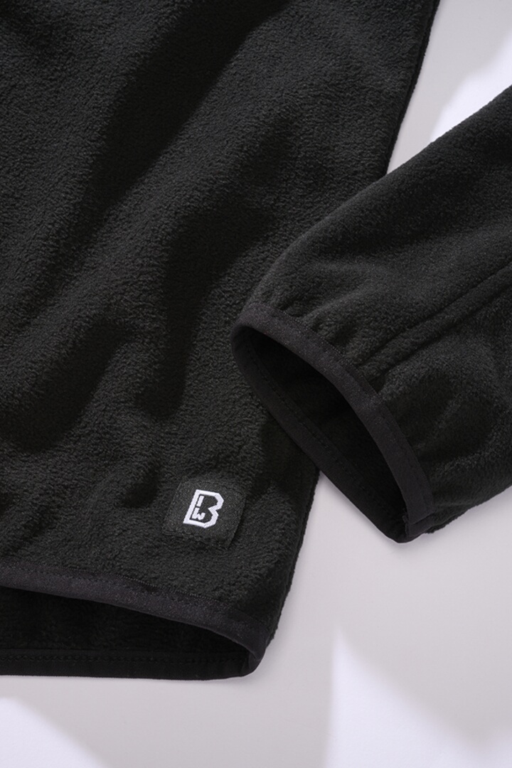 Brandit Fleece Ripstop Pull demi-zip noir 7XL Figure 4