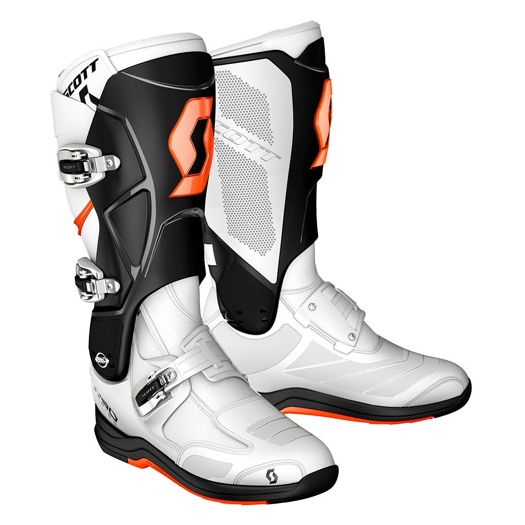 Scott 550 Bottes motocross Blanc/Orange 42 Figure 2