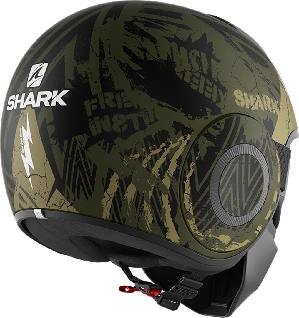 Shark Street-Drak Crower Capacete do jato preto fosco/verde L (59/60) Figura 2