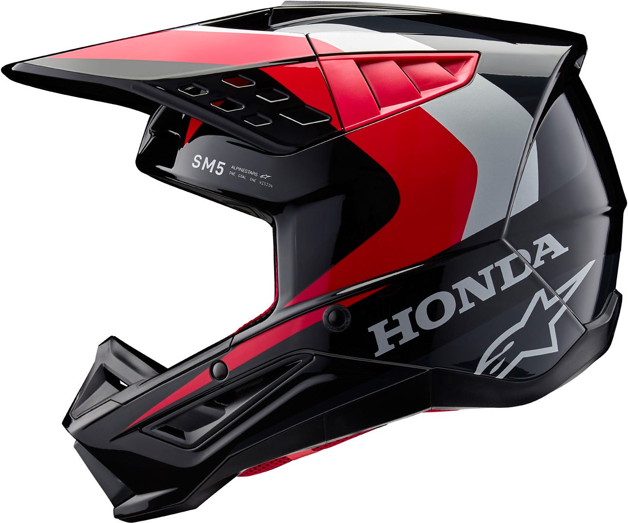 Alpinestars SM5 Honda Casco Motocross nero/rosso M (57/58) Figura 5