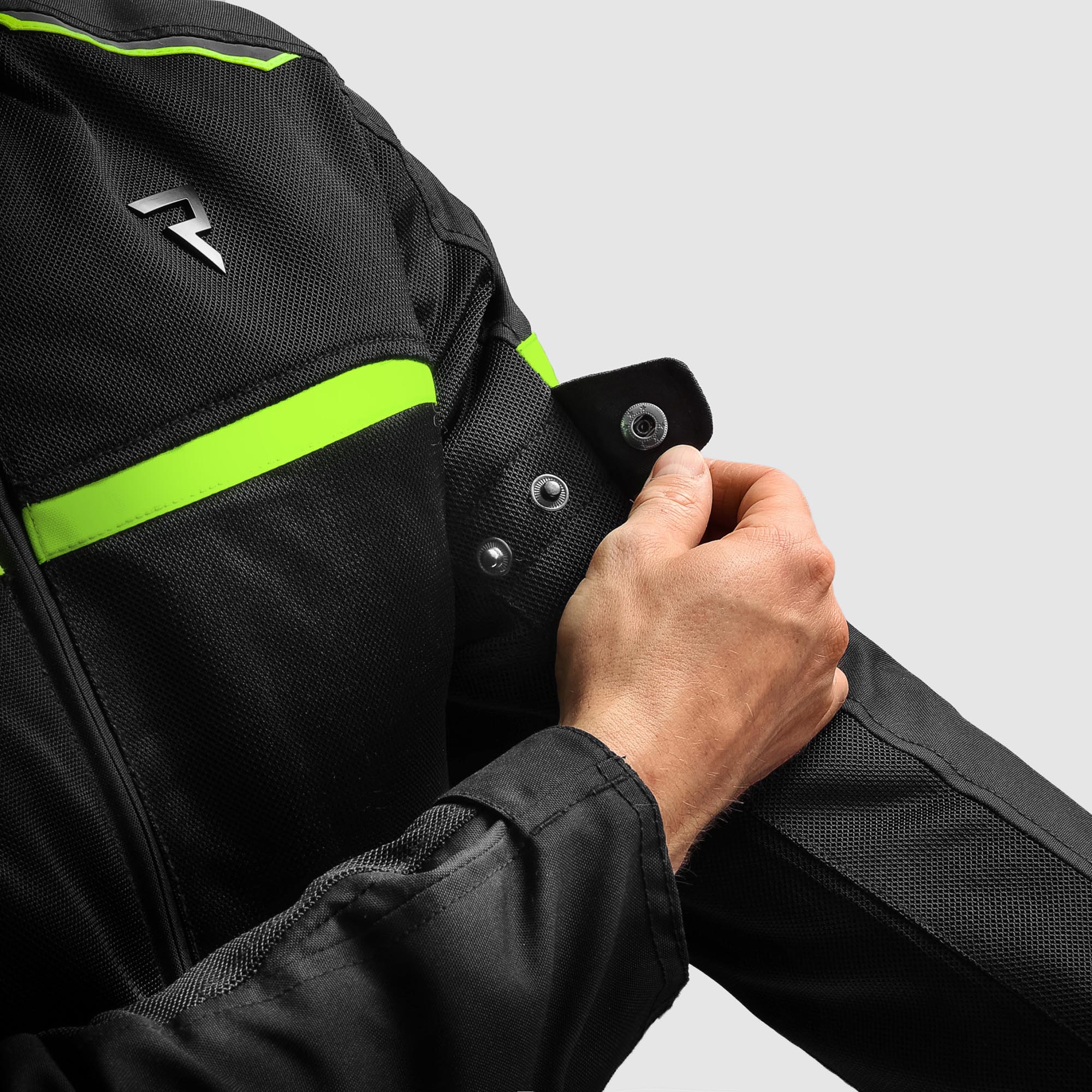 Side view of Rebelhorn Echo waterproof Motorcycle Textile Jacket