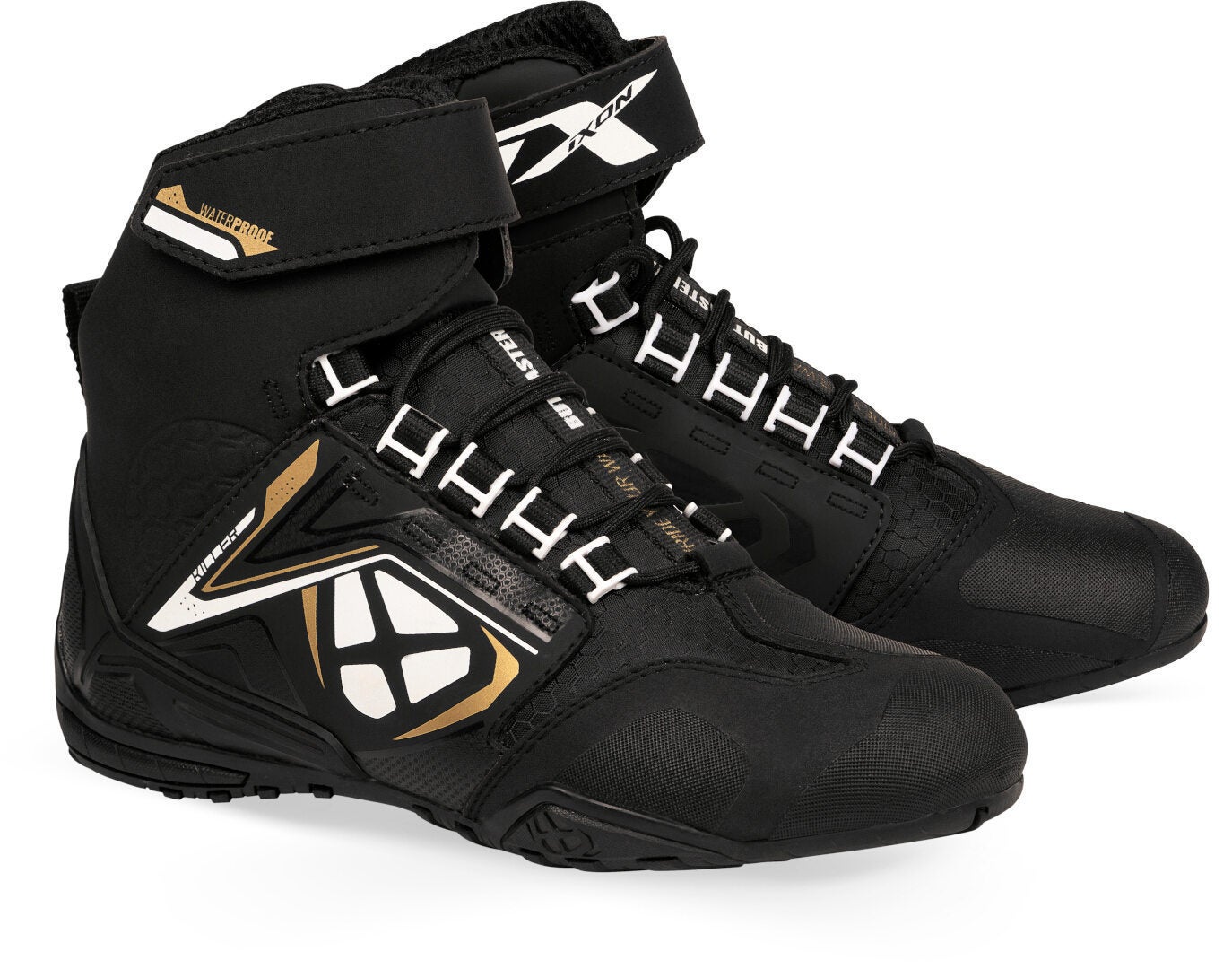 Ixon Killer WP Dame motorcykel sko sort/hvid/guld 38 Figur 1