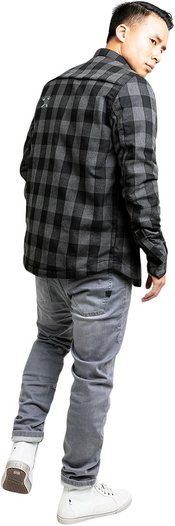 John Doe Motoshirt Hemd grau/schwarz L Abbildung 15