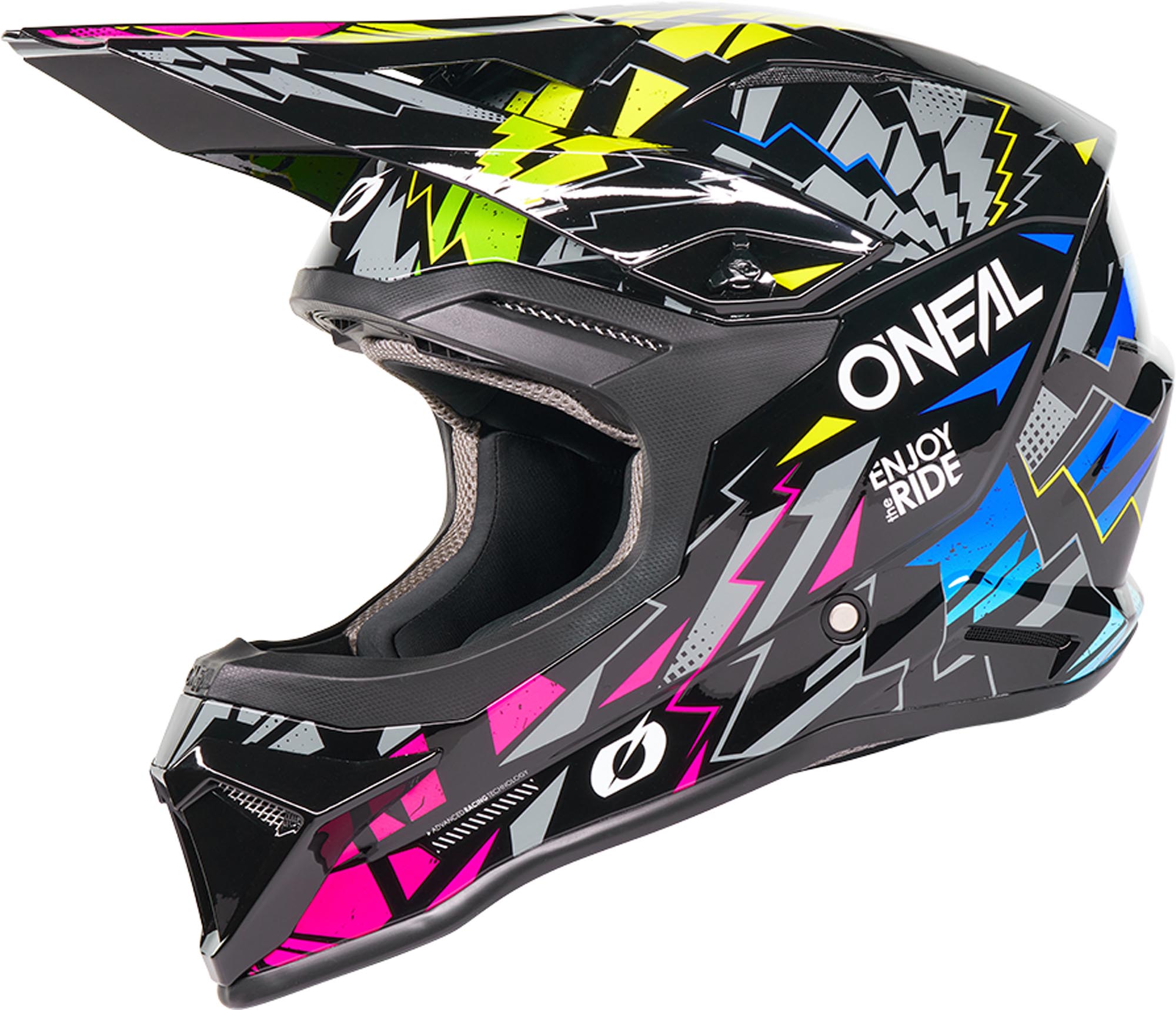 Oneal 1SRS Stixx Casco da motocross giovanile nero/multicolore Y/M (48) Figura 2