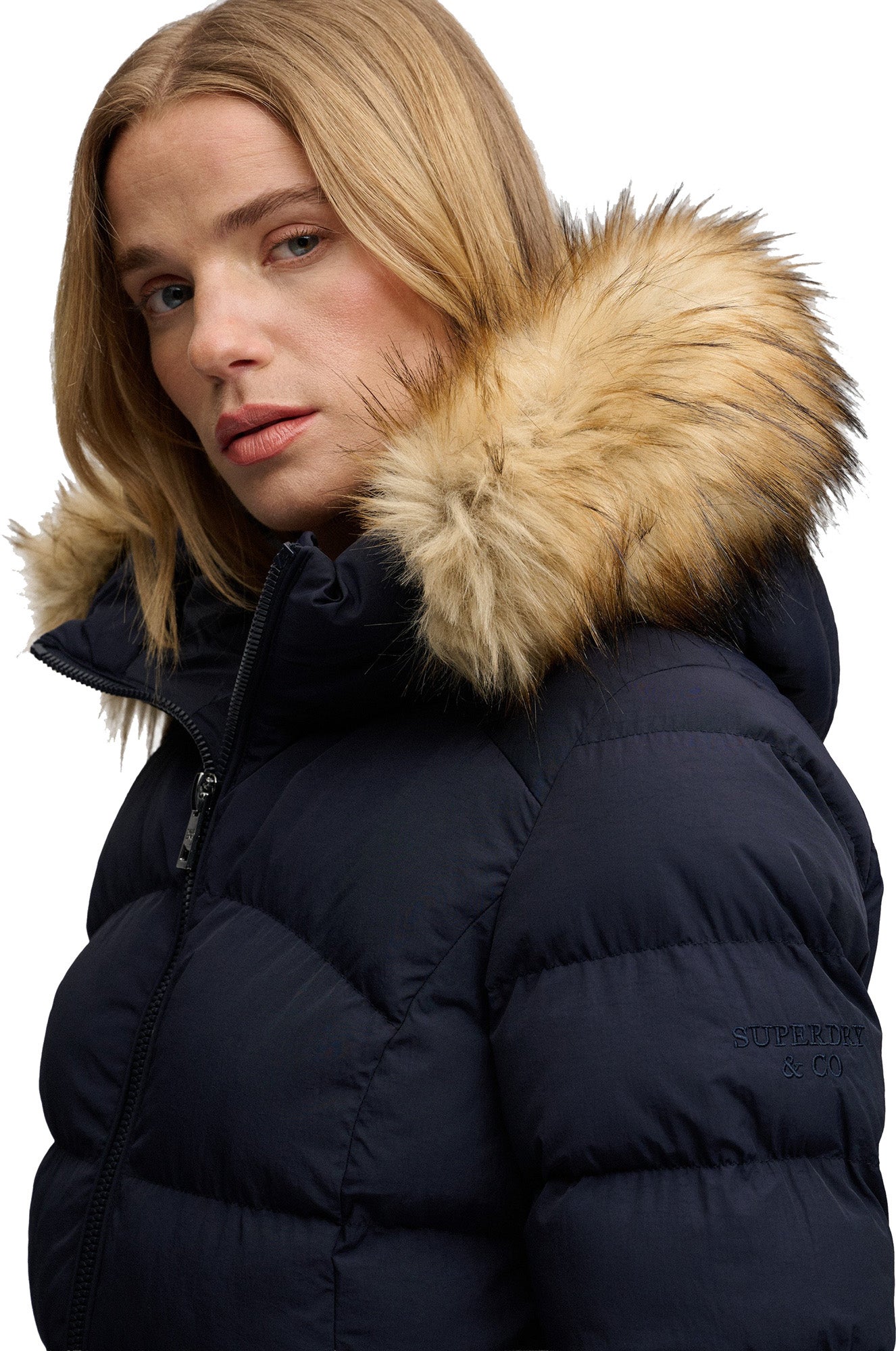 Superdry & Co Fuji Płaszcz damski Ciemny granat M Rysunek 3