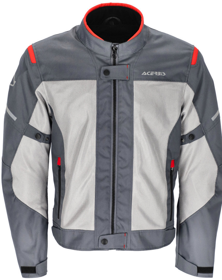 Acerbis Ramsey Vented Motorcycle Textile Jacket grey/red M Figure 3