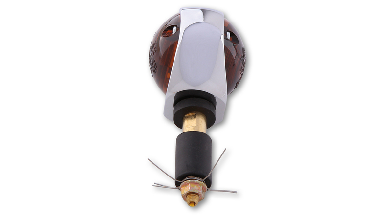 HIGHSIDER Smart Ochsenauge Bulb Bar End Indicator Body Chrome / Lens Smoked (Par), Fram Figur 3