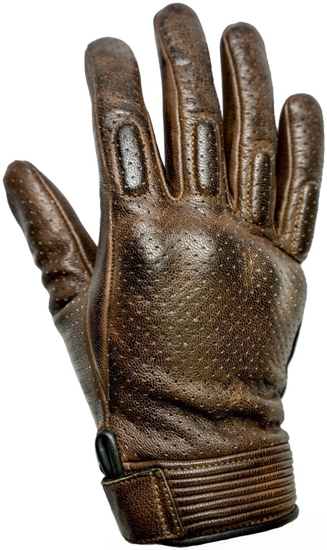 Helstons Side perforierte Sommer Motorradhandschuhe braun 8 Abbildung 1