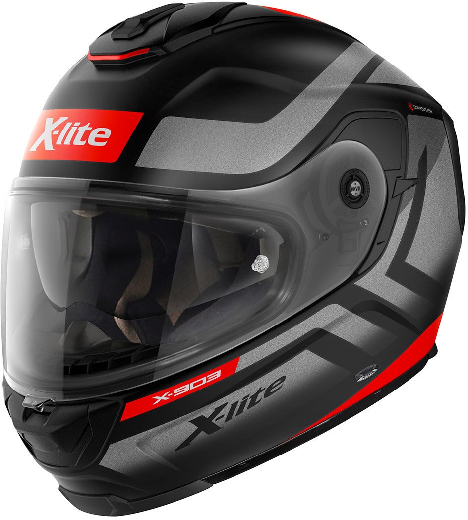 X-lite X-903 Airborne N-Com Capacete preto/cinza/vermelho M (58) Figura 1