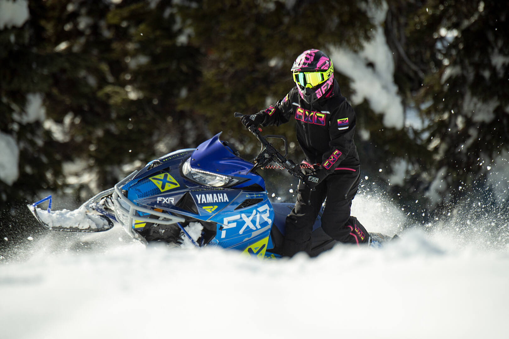 FXR Maverick Lite Snescooterdragt til damer i ét stykke Sort/fuchsia 2 Figur 4