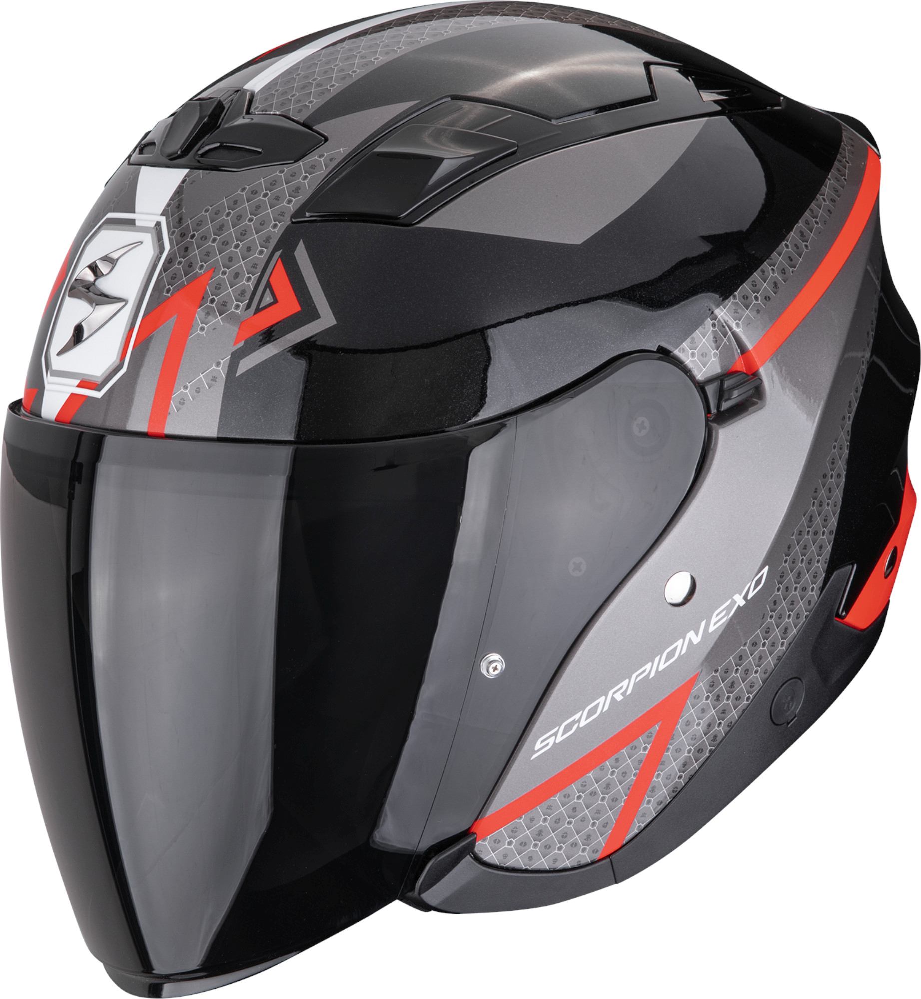 Scorpion EXO-230 Loop Otevřená přilba černá/šedá/červená XL (60/61) Obrázek 1