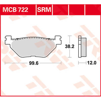 TRW Lucas Bremsbelag MCB722 Figur 1