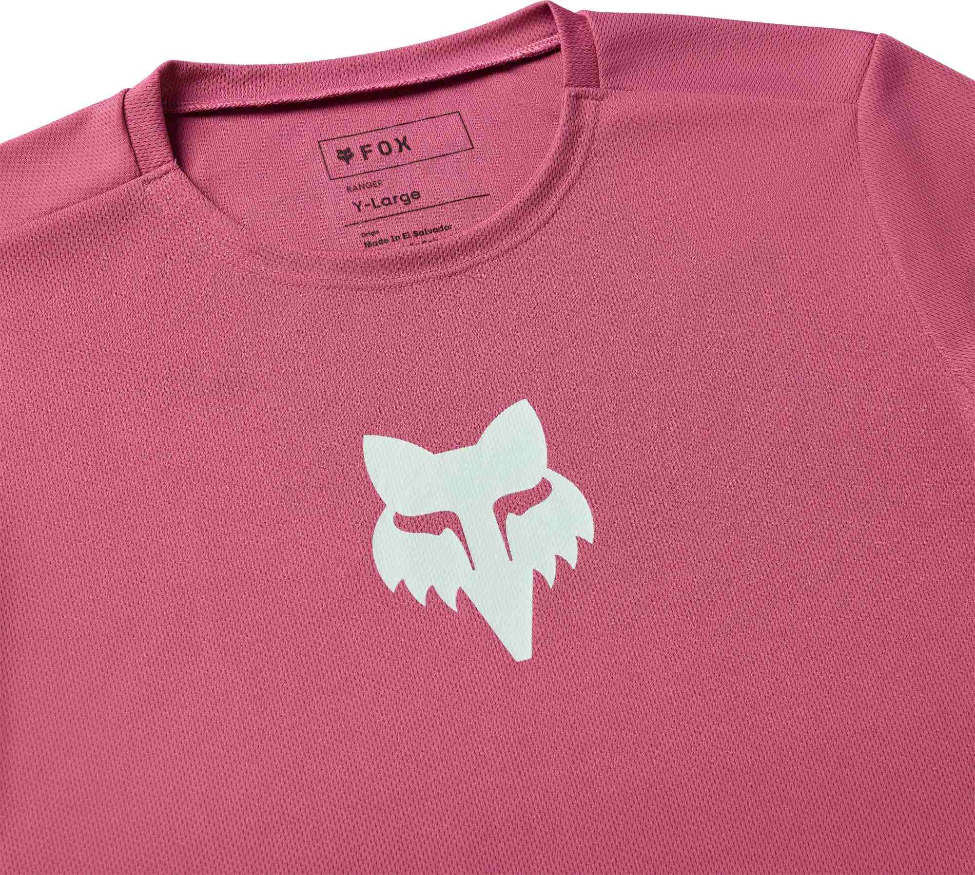 FOX Ranger Fox Head LS Jeugd Fiets Jersey felroze YM Figuur 3