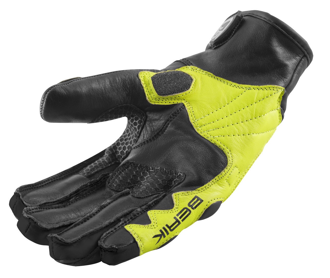 Berik Nador Motorcykel handsker sort/neon-gul L Figur 4