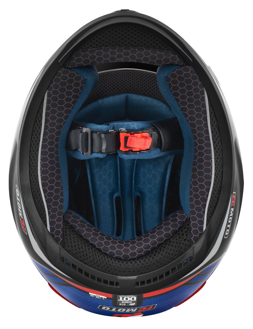 FC-Moto FF114B Zeron Helm schwarz matt/rot/blau/weiß M Abbildung 7