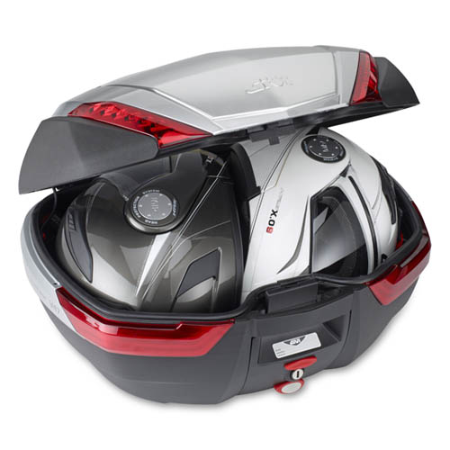 GIVI V47 Monokey Aluminiumtoppfodral Svart/silver/rött 47 Ltr. Figur 5