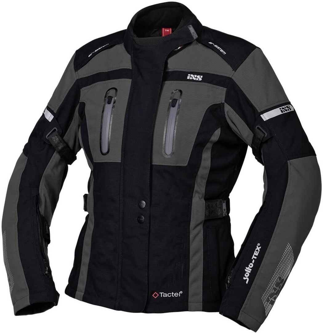IXS Tour Pacora-ST Damer motorcykel textil jacka Svart/grå S Figur 1