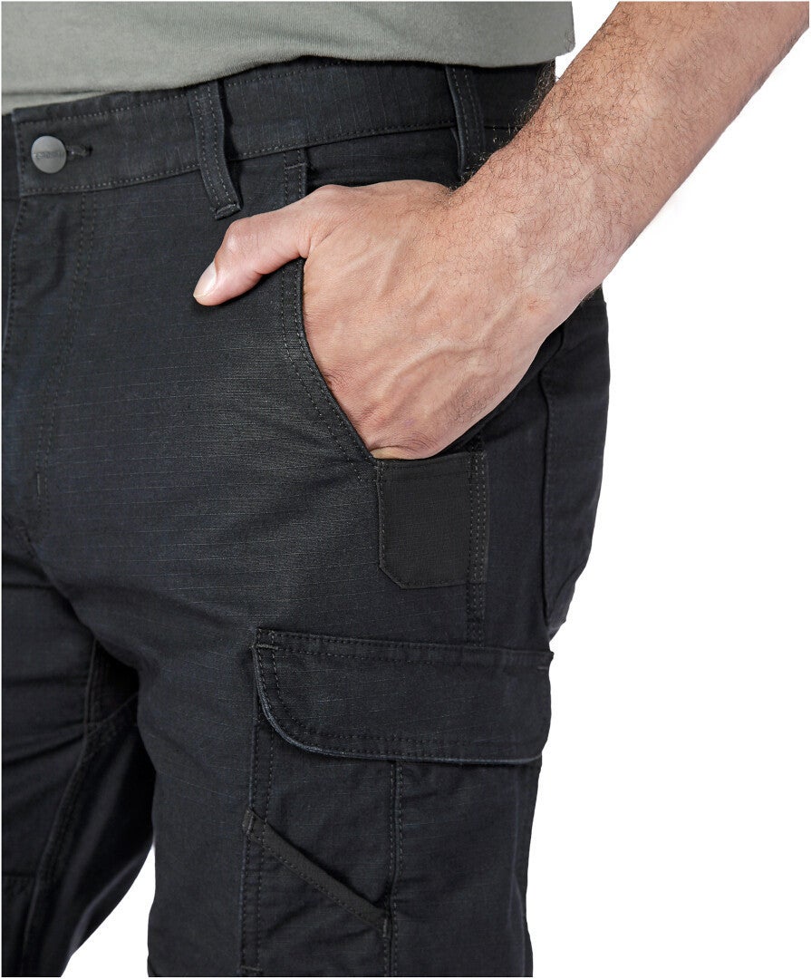Carhartt Relaxed Fit Straight Steel Rugged Flex Ripstop Double-Front Cargo Bukser Sort 34/34 Figur 4
